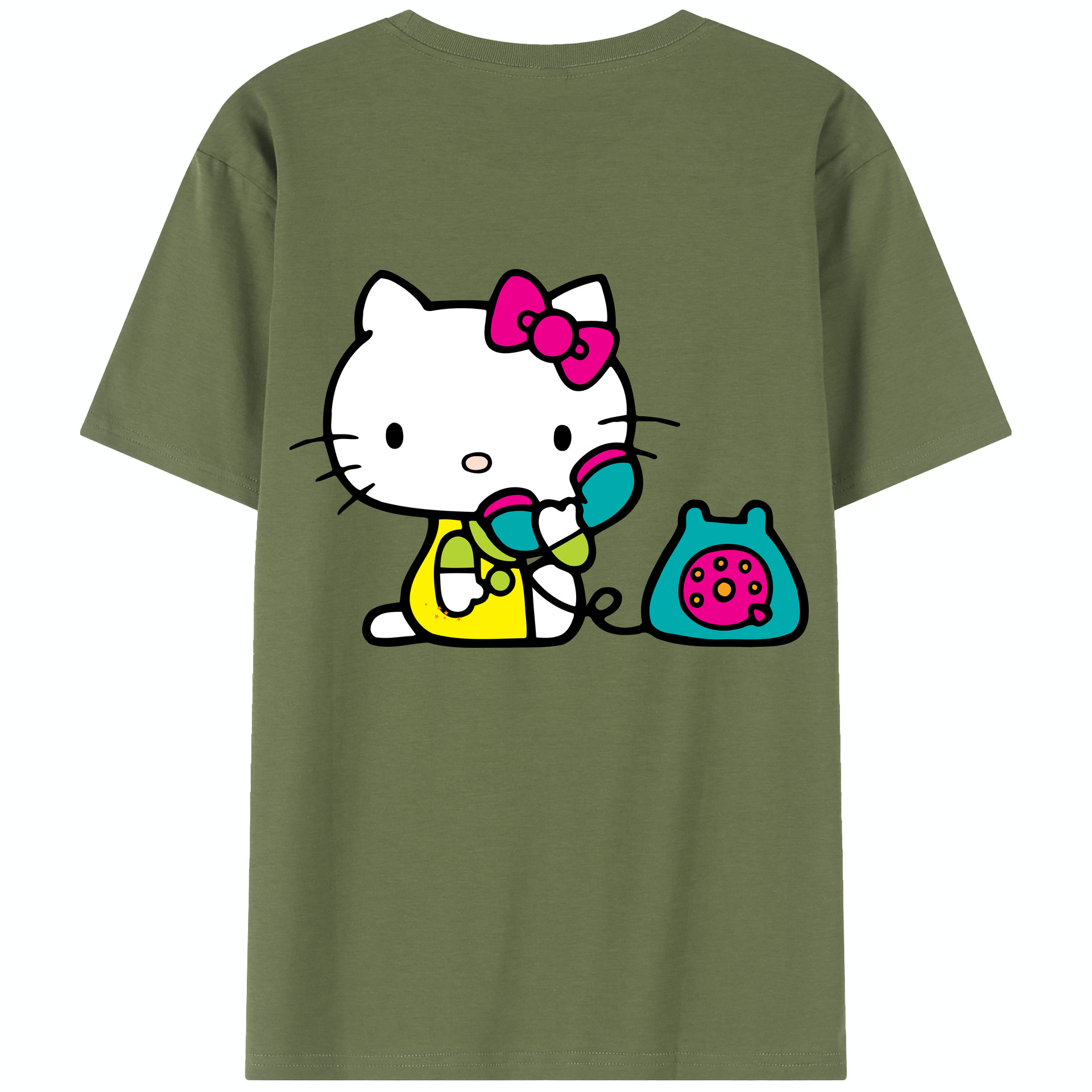 （画像用） Hello Kitty ハローキティ 綿100％半袖Tシャツ（背面プリント）